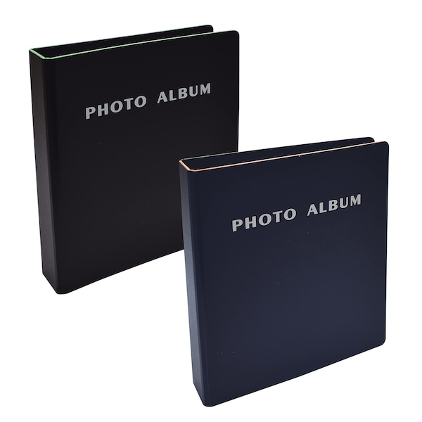 Better Office Products 2-Ring Mini Hard Cover Photo Binder, Holds 36-4x6 Photos W/Clear Heavyweight Pocket Sleeves, 2PK 32110 - main